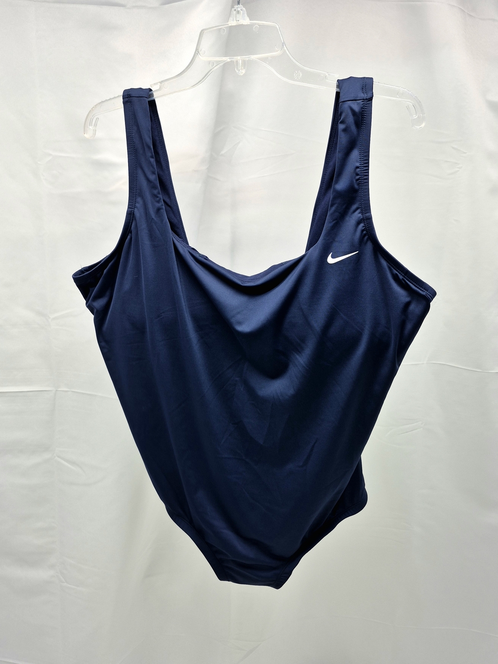 NWOT Nike Essential Plus Size U-Back One-Piece Swimsuit Navy Blue 3X Swoosh Swim